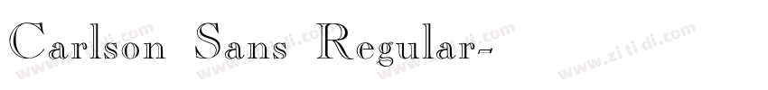 Carlson Sans Regular字体转换